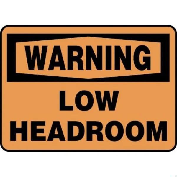 Accuform OSHA WARNING SAFETY SIGN LOW FRMECR305XV FRMECR305XV - main